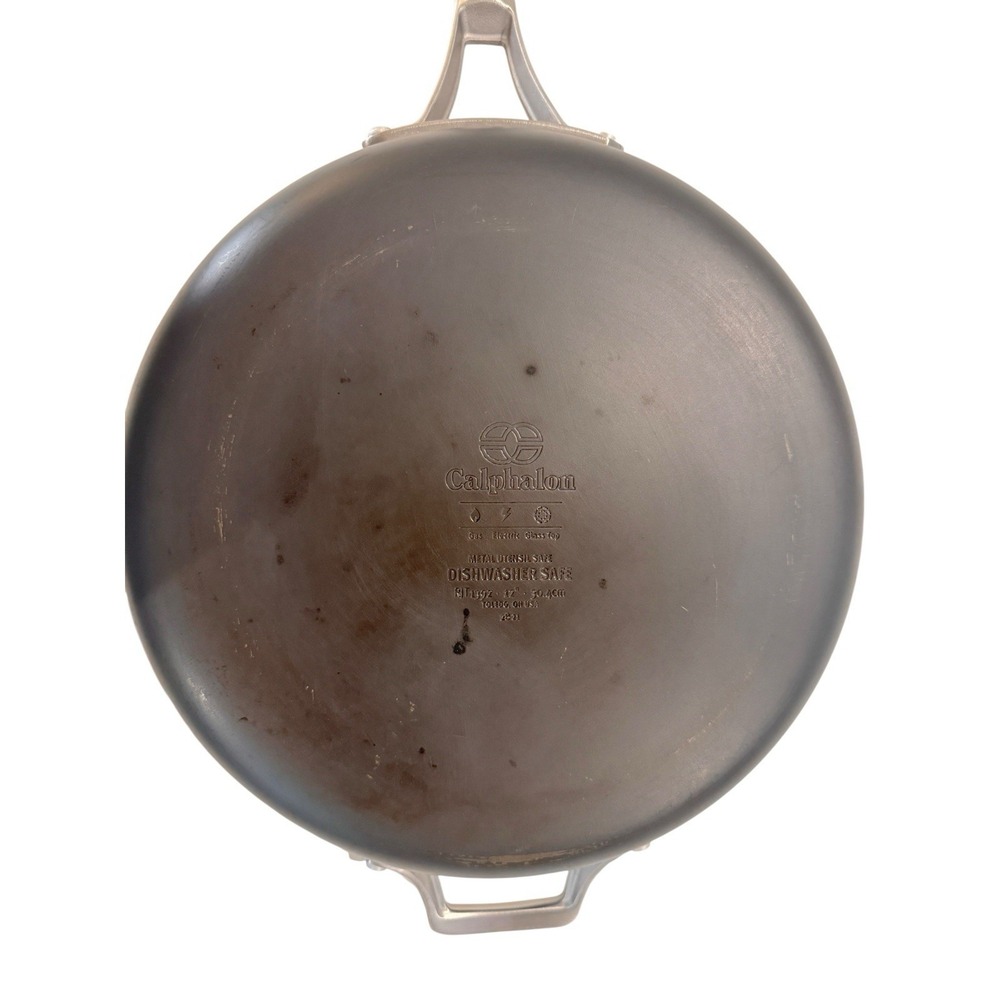 Calphalon 12" Nonstick Saute Pan RJT1392 Helper Handle Toledo USA No Lid - Picture 3 of 10